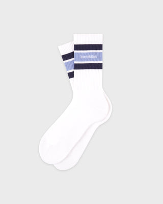 Serif Logo Socks - White/Navy/Colony