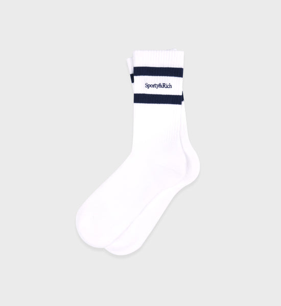 Chaussettes Serif Logo - Blanc/Marine