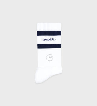 Chaussettes Serif Logo - Blanc/Marine