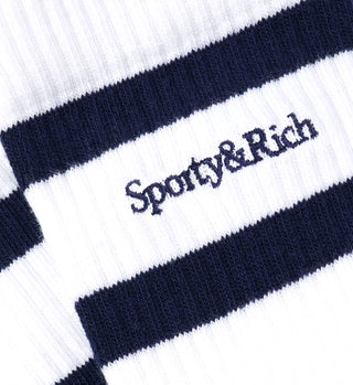 Chaussettes Serif Logo - Blanc/Marine