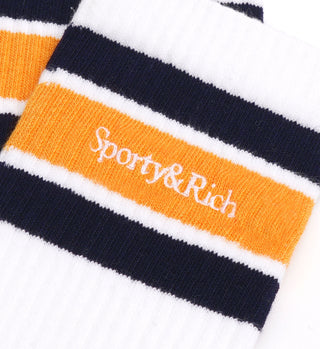 Chaussettes Serif Logo - Blanc/Or