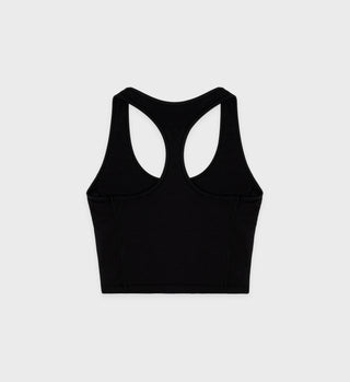 Serif Logo Sports Tank - Black/White