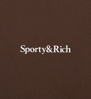 Débardeur sport Serif Logo - Chocolat/Blanc