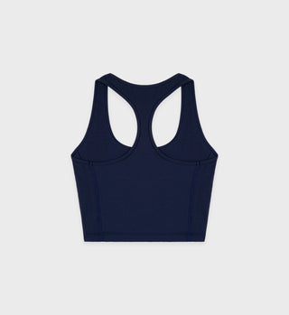 Serif Logo Sports Tank - Navy/White