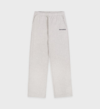 Serif Logo Straight Leg Sweatpant - Heather Gray/Navy