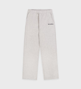 Pantalon de survêtement jambe droite Serif Logo - Gris Chiné/Marine