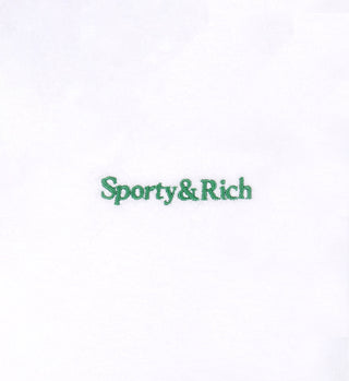 Serif Logo Terry Vest - White/Verde
