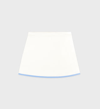 Serif Logo Wrap Skirt - Coconut/Sky Blue