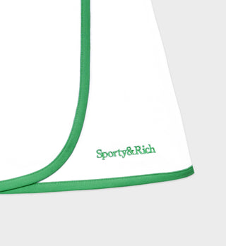 Serif Logo Wrap Skirt - White/Verde