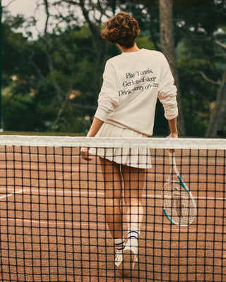 Play Tennis Crewneck - Farine/Green