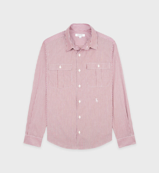 SRC Utility Shirt - Red Striped – Sporty & Rich