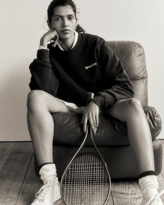 Play Tennis Crewneck - Navy/White