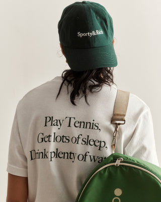 Play Tennis T-Shirt - White/Forest