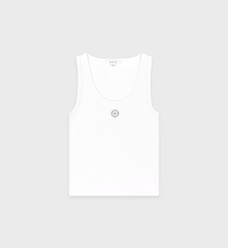 SRHWC Baby Rib Tank - White/Navy