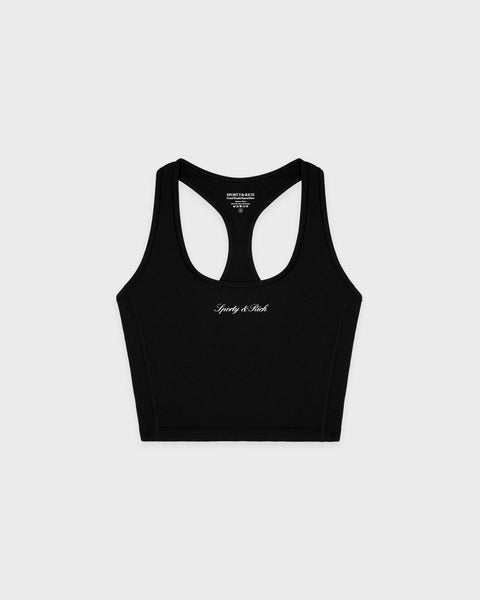 Signature Logo Sports Tank - Black/White