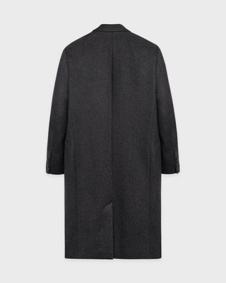 Signature Logo Wool Overcoat Men - Dark Gray