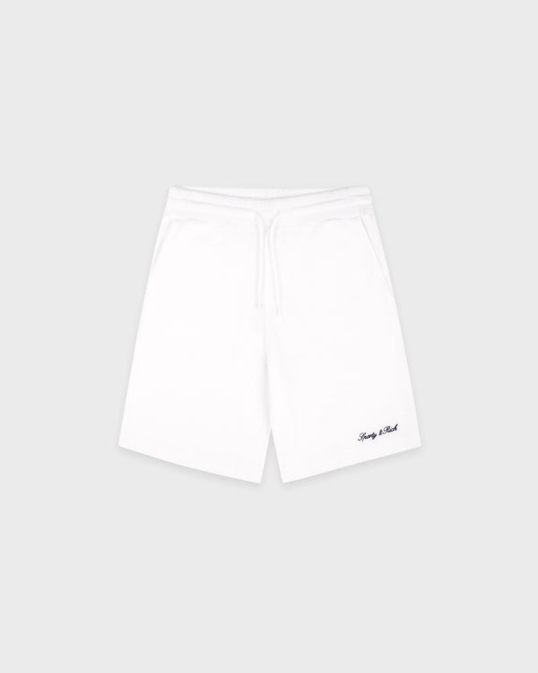 Signature Logo Kids Terry Short - White/Light Navy