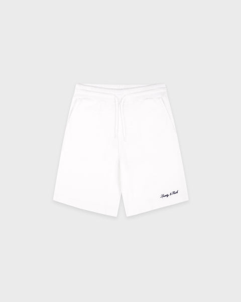Signature Logo Kids Terry Short - White/Light Navy