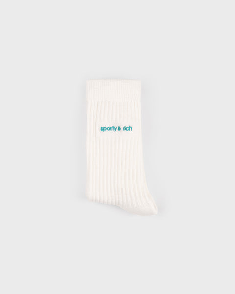 Adidas Rib Socks - White/Teal