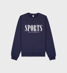 Sports Crewneck - Navy/White