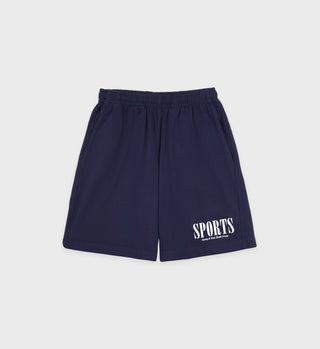 Sporty rich 'serif logo' jersey shorts 