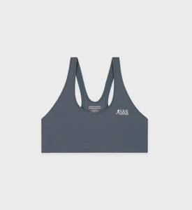 Action Logo Sports Bra - Slate/White