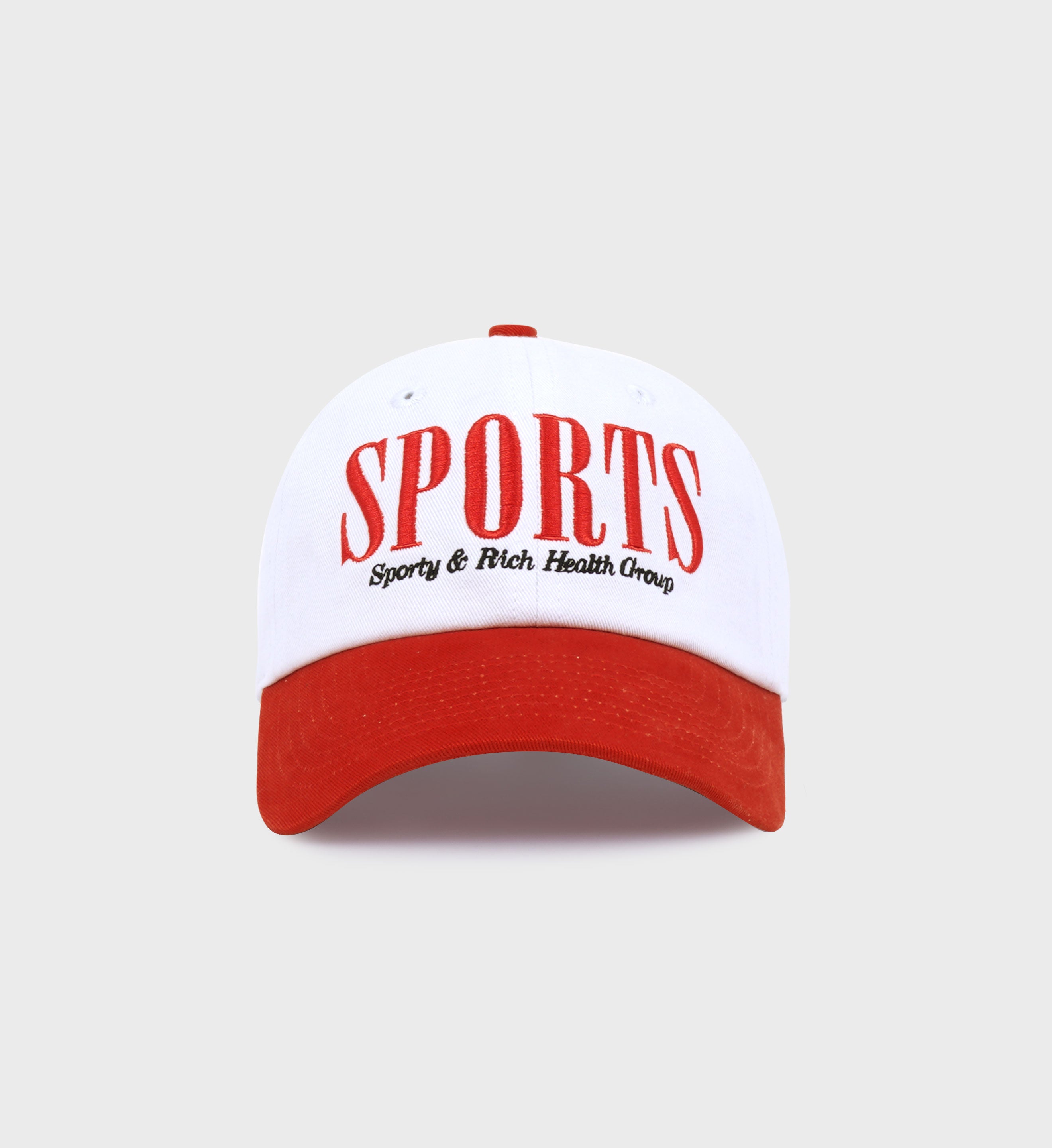 Sports Hat - White/Bright Red – Sporty & Rich