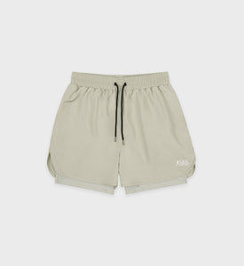 Action Logo Men's Sports Short - Laurel/White