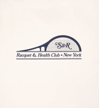 S&R Racket T-Shirt - Off White/Navy