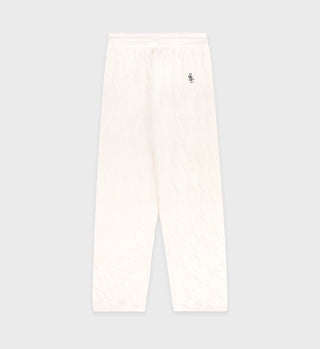 SRC Cableknit Cashmere Trousers - Cream/Navy