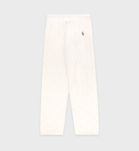 SRC Cableknit Cashmere Trousers - Cream/Navy