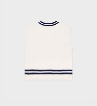 SRC Cableknit Vest - Cream/Navy