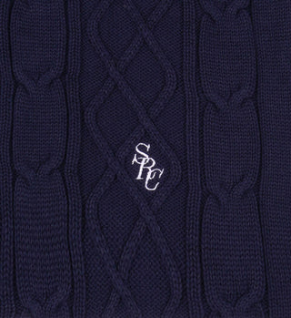 SRC Cableknit Vest - Navy/White