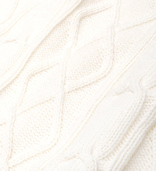 SRC Cableknit Vest - Off White/Caribbean