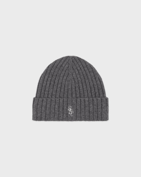 SRC Cashmere Beanie - Cool Gray/White