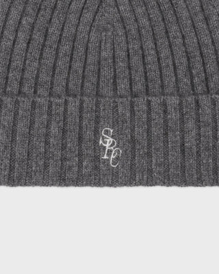 SRC Cashmere Beanie - Cool Gray/White