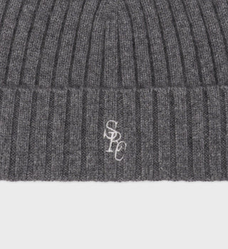 SRC Cashmere Beanie - Gray/White