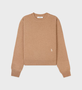 SRC Cashmere Crewneck - Camel/White