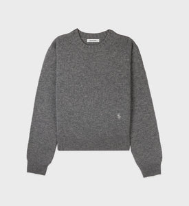 SRC Cashmere Crewneck - Gray/White