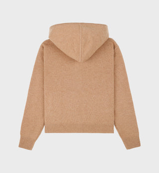 SRC Cashmere Zip Hoodie - Camel/White