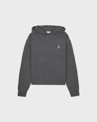 SRC Cashmere Hoodie - Cool Gray/White