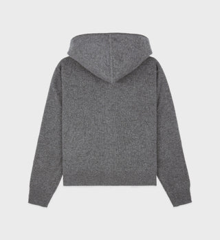 SRC Cashmere Zip Hoodie - Gray/White