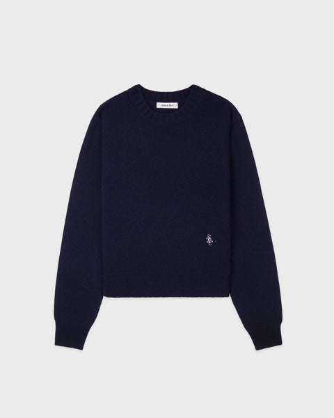 SRC Cashmere Sweater - Navy/White