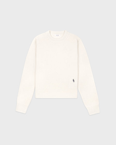 SRC Cashmere Sweater - Ecru/Navy