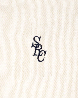 SRC Cashmere Sweater - Ecru/Navy