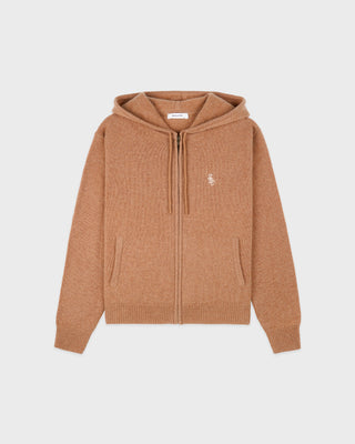 SRC Cashmere Zip Hoodie - Camel