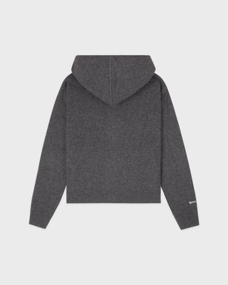 Heritage Yankees Serif Cashmere Zip Hoodie - Dark Grey/White