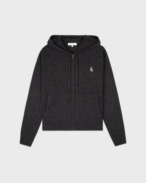 SRC Cashmere Zip Hoodie - Dark Grey