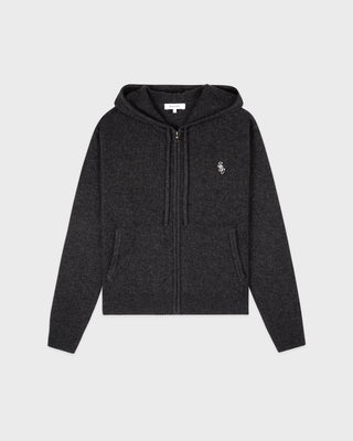SRC Cashmere Zip Hoodie - Dark Grey