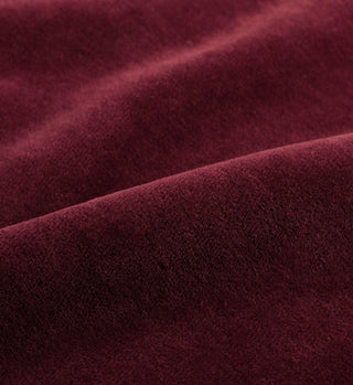 SRC Velour Longsleeve Polo - Merlot/White